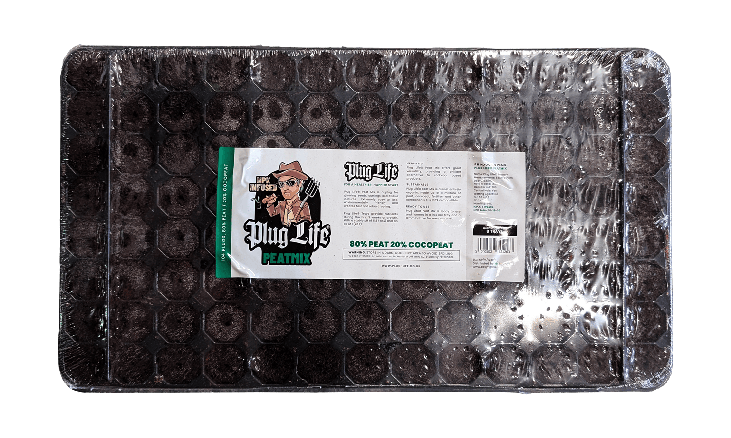 Plug Life peat mix tray ( 104 plugs )