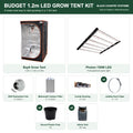 Budget 1.2m LED Grow Tent Kit